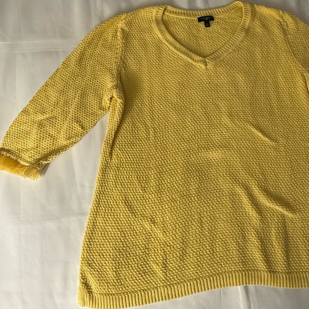 Talbots Petites Yellow Sweater - Picture 2 of 11